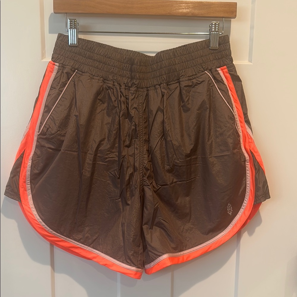 FP Movement Brown and Orange Women's Athletic Shorts
